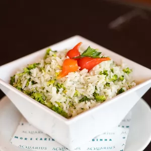 Arroz com brócolis